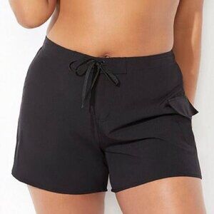 NWT Swimsuits For All Stretch Board Coverup Shorts in Black - Size 22